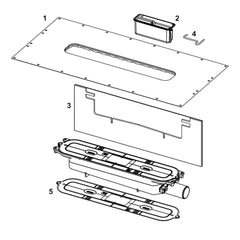 TECEdrainprofile low drain, DN 40, horizontal drain