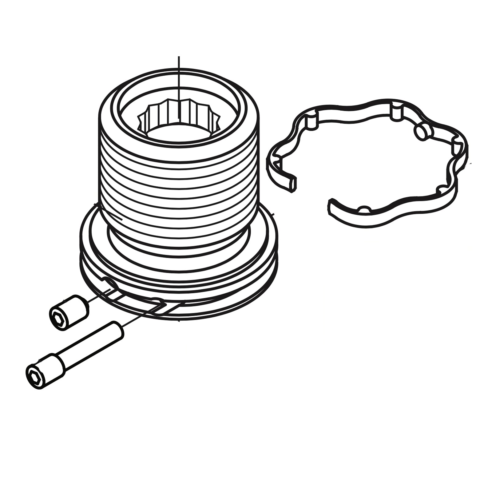 VOLA loose coupling piece various lengths for main shower 050A and 060A without color ring VR1021K