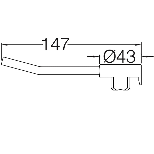 VOLA greep voor knop NR21 (43mm) VR1273