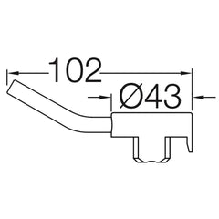 VOLA greep voor knop NR21 (43mm) VR1273