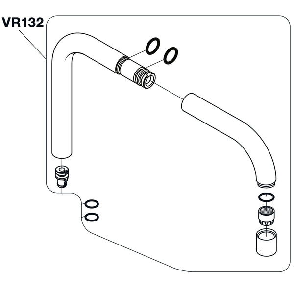 VOLA complete uitloop KV1/KV8 div. lengtes van 01/2013-06/2016 VR132