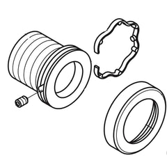 VOLA standard koppelstuk voor oa 24mm uitloop compleet met kleurring VR2119