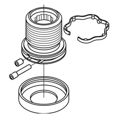 VOLA standard koppelstuk voor 19mm hoofddouche 050A en 060A compleet met kleurring VR2219