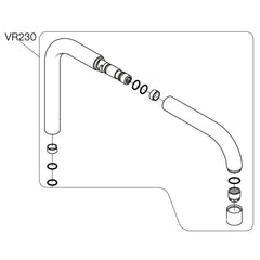 VOLA complete uitloop KV1/KV8 standaard lengte en hoogte van 06/2016 - heden VR230