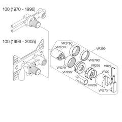 VOLA serviceset greep + binnenwerk 100 voor kranen 1970-2005 VR299