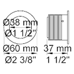 VOLA Rozet Ø60 mm, gat Ø38 mm voor 4300, 4800 en 4900 VR512