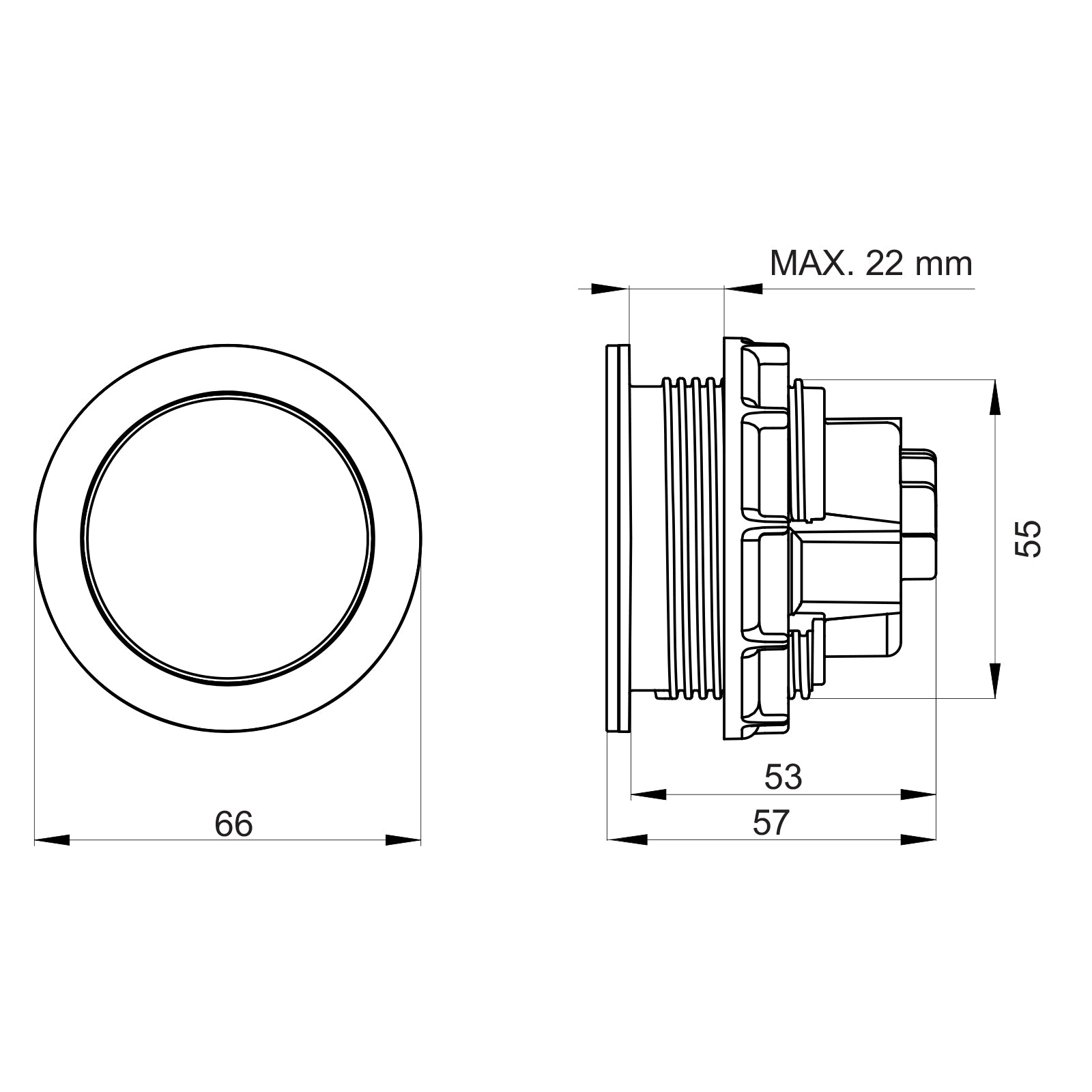 Wisa Solo steel incl. pneumatische hefboom RVS Artikelnummer 8050404238