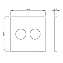 Wisa XS Bedieningspaneel Luga DF kunststof wit Artikelnummer 8050419601