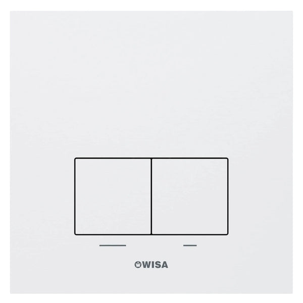 Wisa Delos control panel square metal 16x16cm dual flush DF matt/gloss chrome