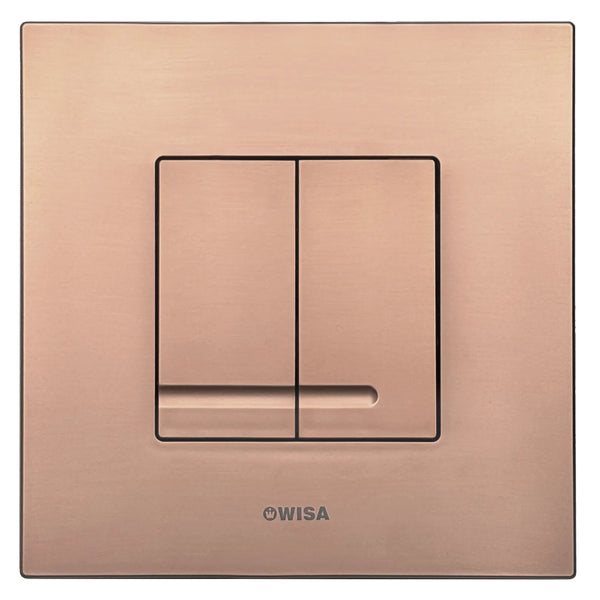 Wisa Delos control panel square metal 16x16cm dual flush DF matt/gloss chrome