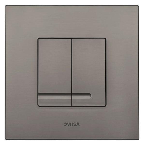 Wisa Delos control panel square metal 16x16cm dual flush DF matt/gloss chrome