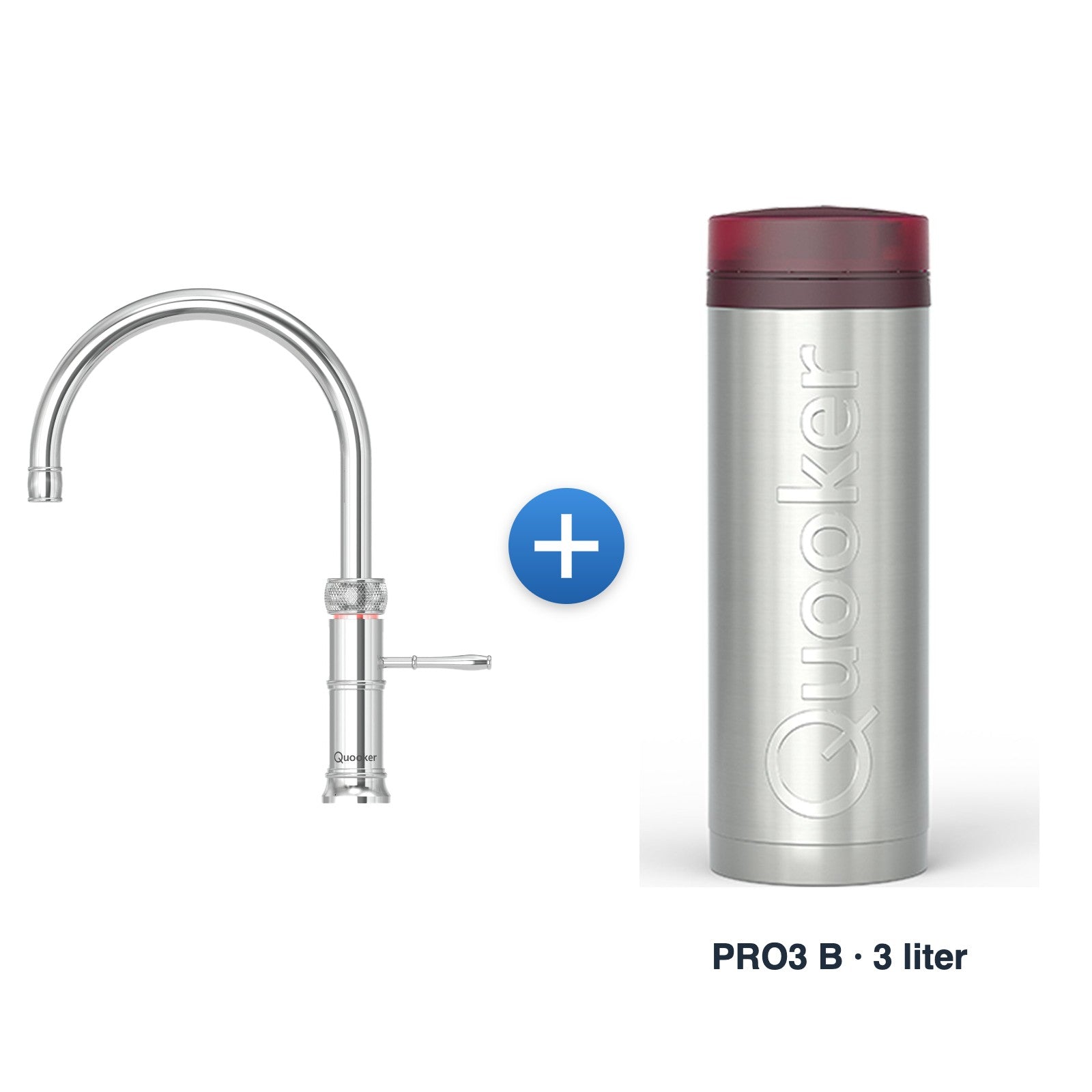 Quooker Classic Fusion Round Chroom met PRO3 B-reservoir