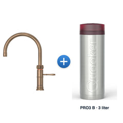 Quooker Classic Fusion Round Messing Patina met PRO3 B-reservoir