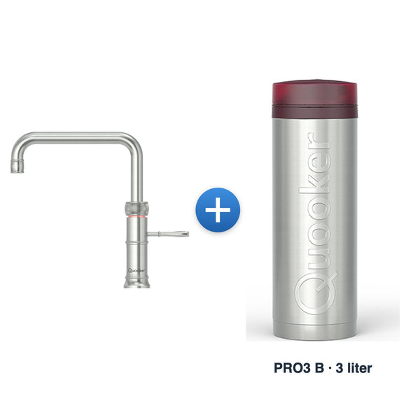 Quooker Classic Fusion Square RVS met PRO3 B-reservoir