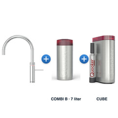 Quooker Fusion Round Chroom met COMBI B reservoir en CUBE