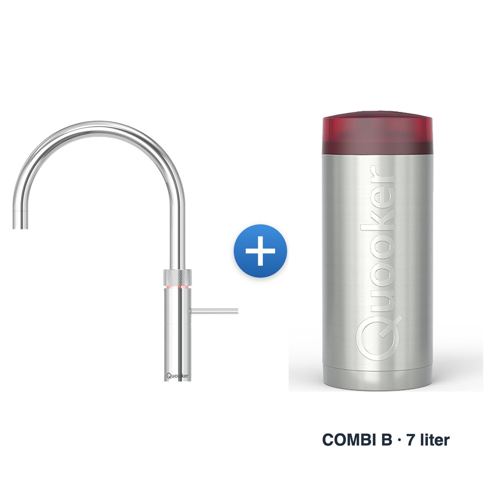 Quooker Fusion Round chroom met COMBI B reservoir