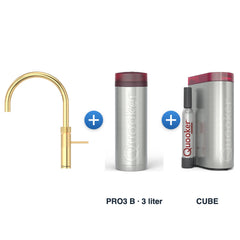 Quooker Fusion Round Goud met PRO3 B reservoir en CUBE