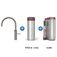 Quooker Fusion Round Gun Metal met PRO3 B reservoir en CUBE