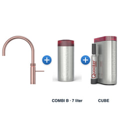 Quooker Fusion Round Rosé Koper met COMBI B reservoir en CUBE