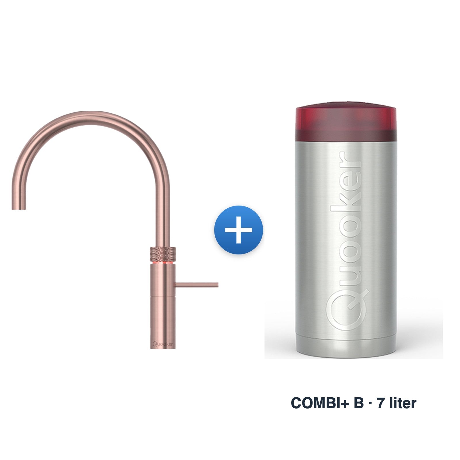 Quooker Fusion Round Rosé Koper met COMBI+ B reservoir