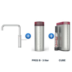 Quooker Fusion Square Chroom met PRO3 B reservoir en CUBE