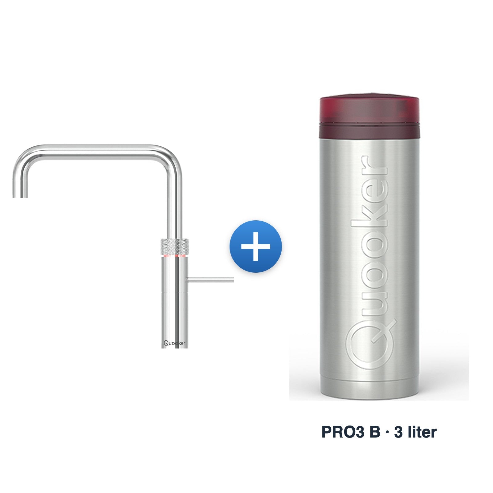 Quooker Fusion Square chroom met PRO3 B reservoir