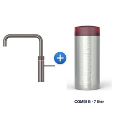 Quooker Fusion Square gunmetal met COMBI B reservoir
