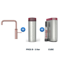Quooker Fusion Square Rosé Koper met PRO3 B reservoir en CUBE
