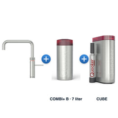 Quooker Fusion Square RVS met COMBI+ B reservoir en CUBE