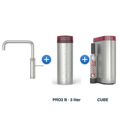 Quooker Fusion Square RVS met PRO3 B reservoir en CUBE