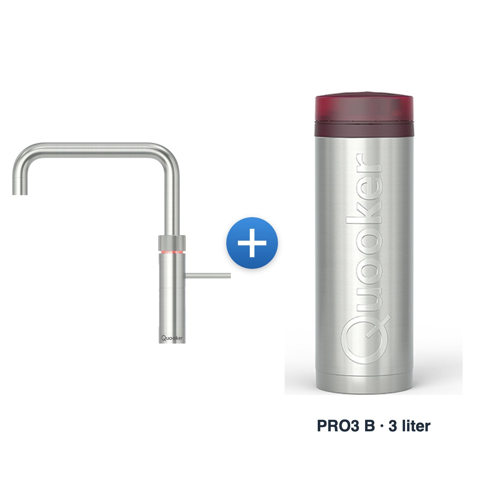Quooker Fusion Square RVS met PRO3 B reservoir