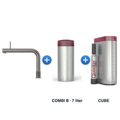 Quooker Front Gun Metal met COMBI B-reservoir en CUBE