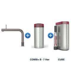 Quooker Front Gun Metal met COMBI+ B-reservoir en CUBE