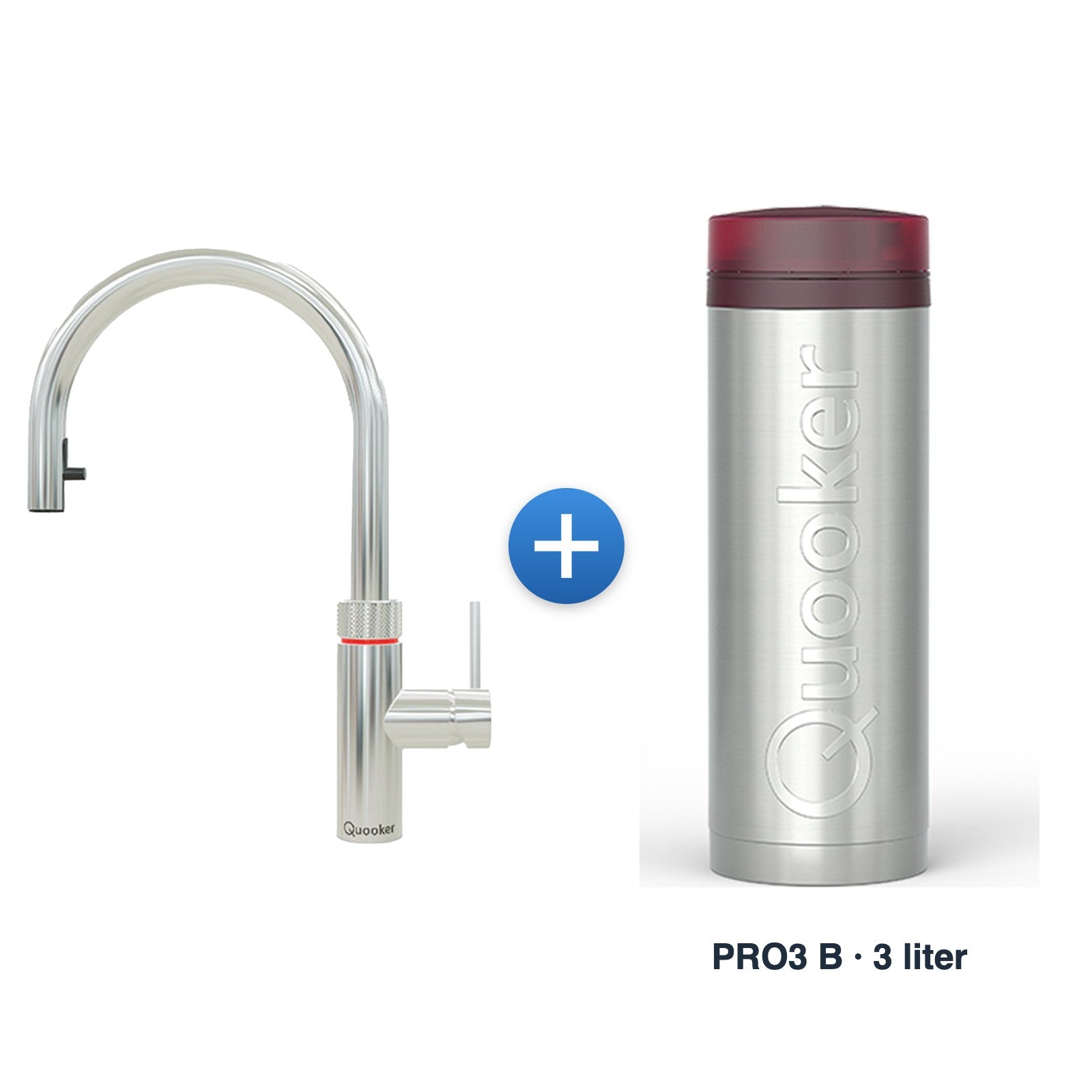 Quooker Flex Round Chroom met PRO3 B-reservoir