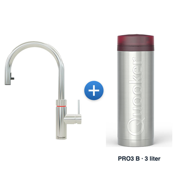 Quooker Flex Round Chroom met PRO3 B-reservoir
