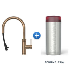 Quooker Flex Round Messing Patina met COMBI+ B-reservoir