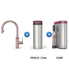Quooker Flex Round Rosé Koper met PRO3 B-reservoir en CUBE