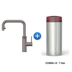 Quooker Flex Square Gun Metal met COMBI+ B-reservoir