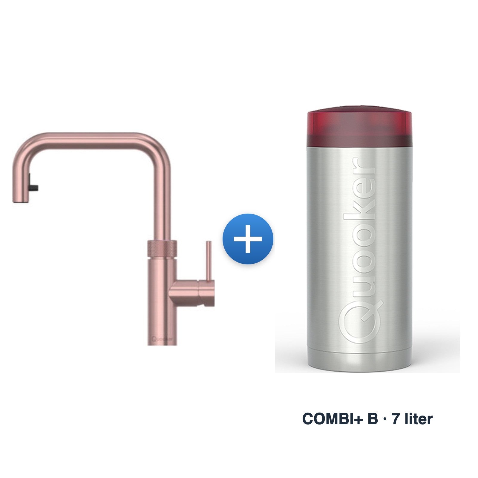 Quooker Flex Square Rosé Koper met COMBI+ B-reservoir