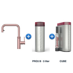 Quooker Flex Square Rosé Koper met PRO3 B-reservoir en CUBE