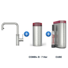 Quooker Flex Square RVS met COMBI+ B-reservoir en CUBE