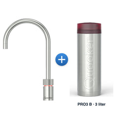 Quooker Nordic TwinTaps Round RVS met PRO3 B-reservoir