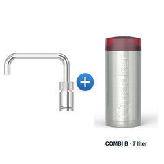 Quooker Nordic TwinTaps Square Chroom met COMBI B-reservoir
