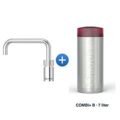 Quooker Nordic TwinTaps Square Chroom met COMBI+ B-reservoir