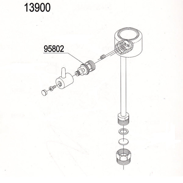 Damixa Parts Integrated dishwasher stop valve 13900.00