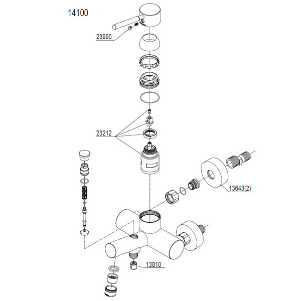 Damixa Parts Merkur Bath Tap 14100.00