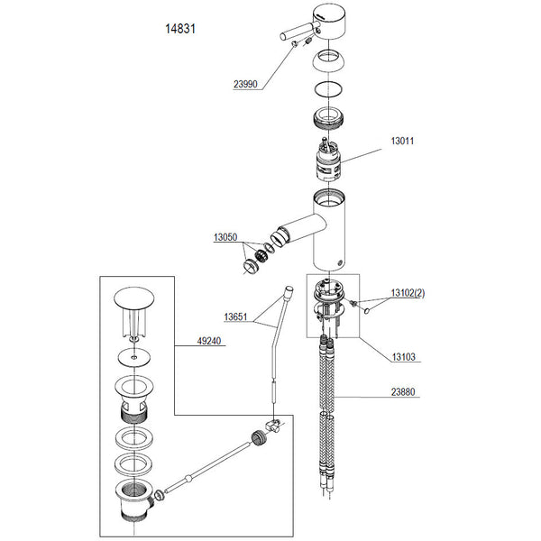 Damixa Parts Merkur Bidet Tap 14831.00