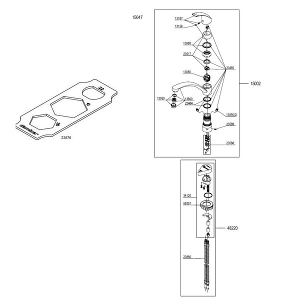 Damixa Parts Jupiter Kitchen Faucet with X-Change 15047.00