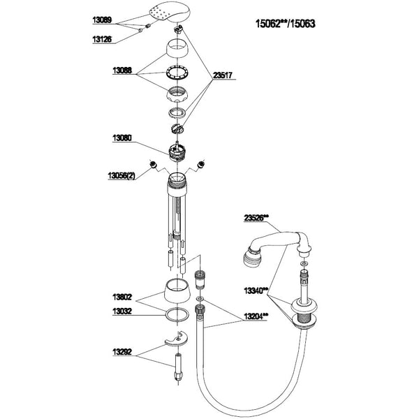 Damixa Parts Jupiter Hairdressing Shower 15062.00 / 15063.00