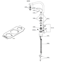 Damixa Parts Jupiter Kitchen Faucet with High Spout 15078.00